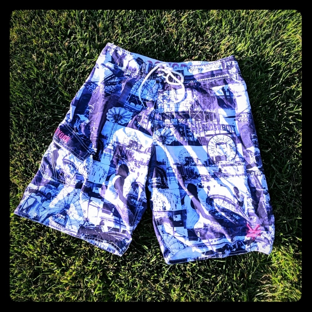 Zoo York men's shorts swim trunks purple 32